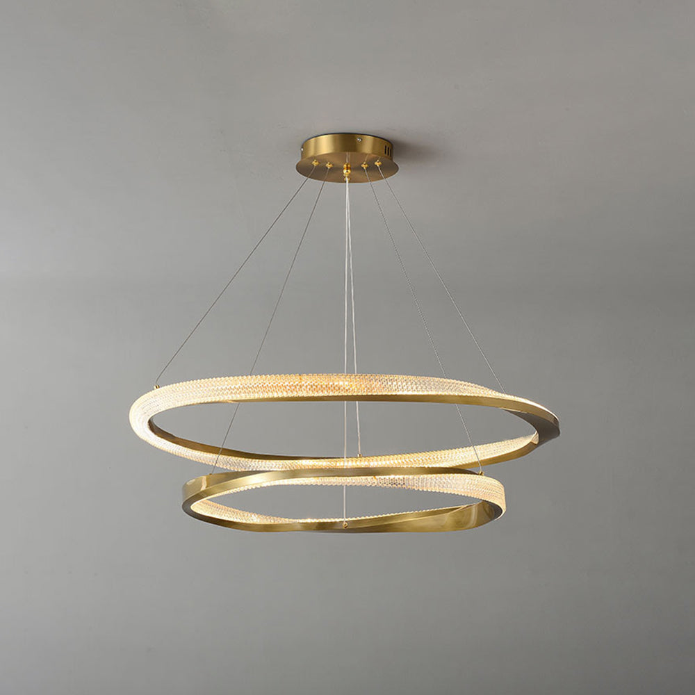 Arisha lampă suspendată aurie, minimalistă, în formă de inel, în spirală