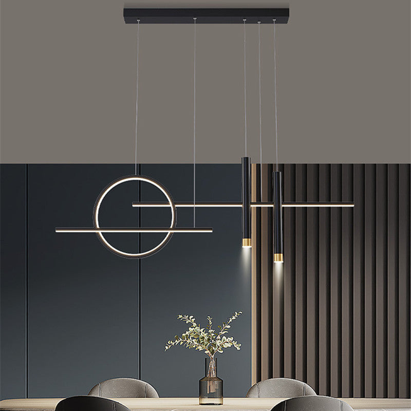 Arisha Minimalism lampă suspendată LED, inel neregulat, negru/ stins