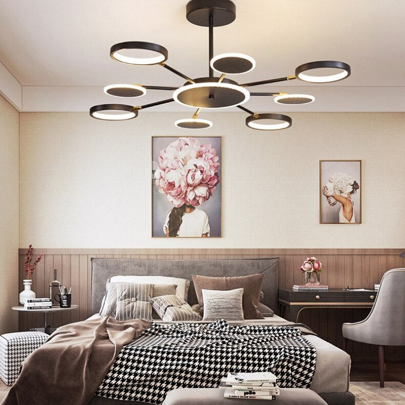 Arisha candelabru modern LED Geometric negru Reglabil