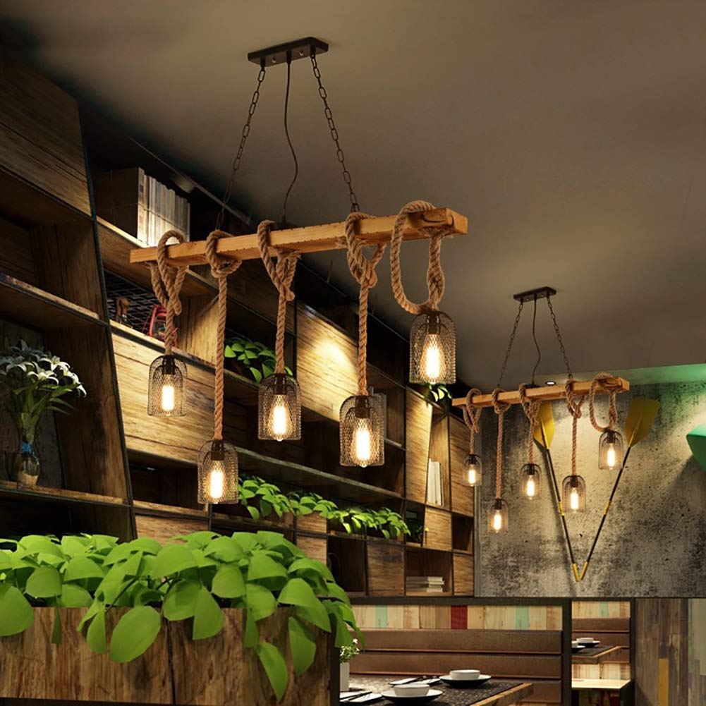 Epoch lampă suspendată minimalistă cu LED în finisaj negru metal/cord pentru bar sau cafenea