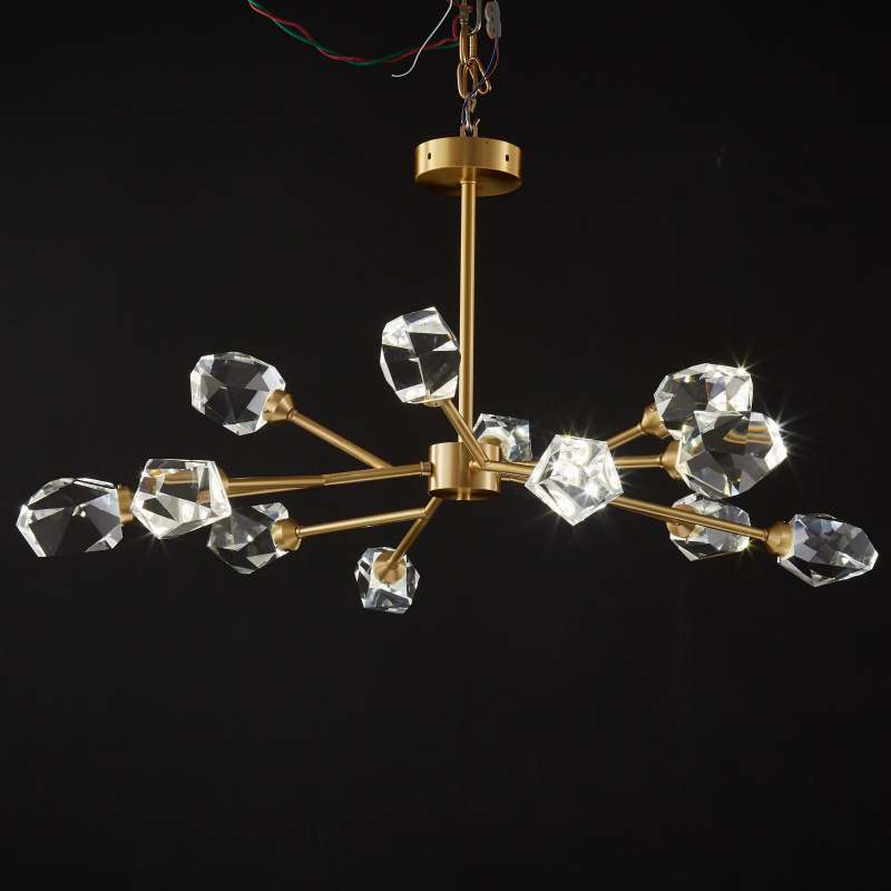Kristy candelabru Luxos din cristal pentru living Aurit