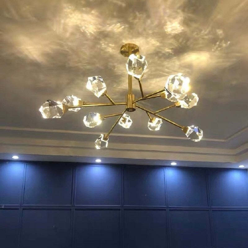 Kristy candelabru Luxos din cristal pentru living Aurit