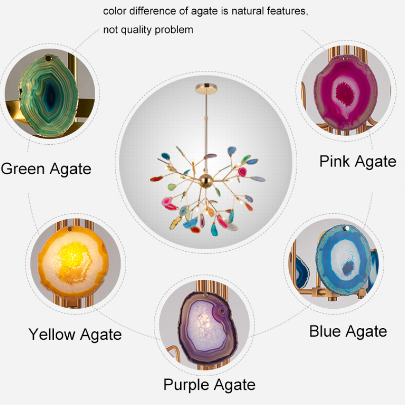 Aria Agate Creative Colourful candelabru dormitor/living