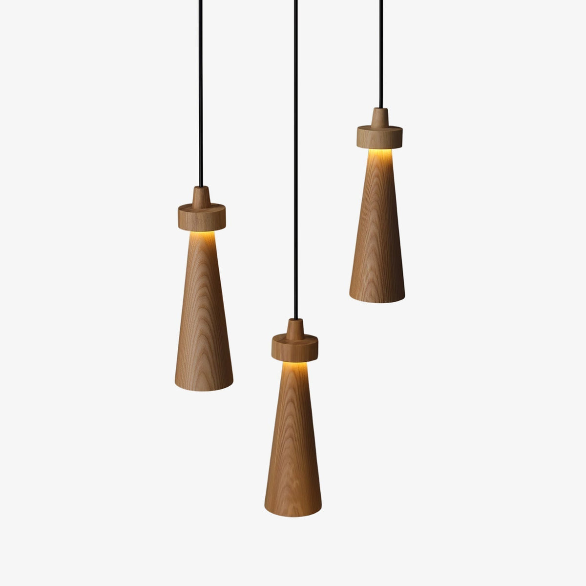 Tesno lampă suspendată minimalistă din lemn