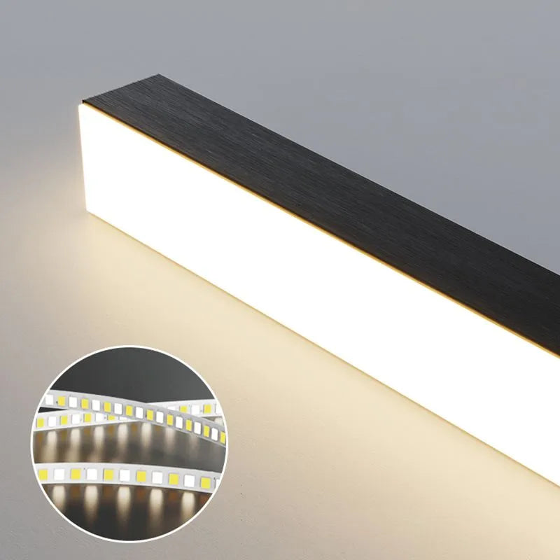 Arisha minimalist Linear metal lampă suspendată, alb/negru