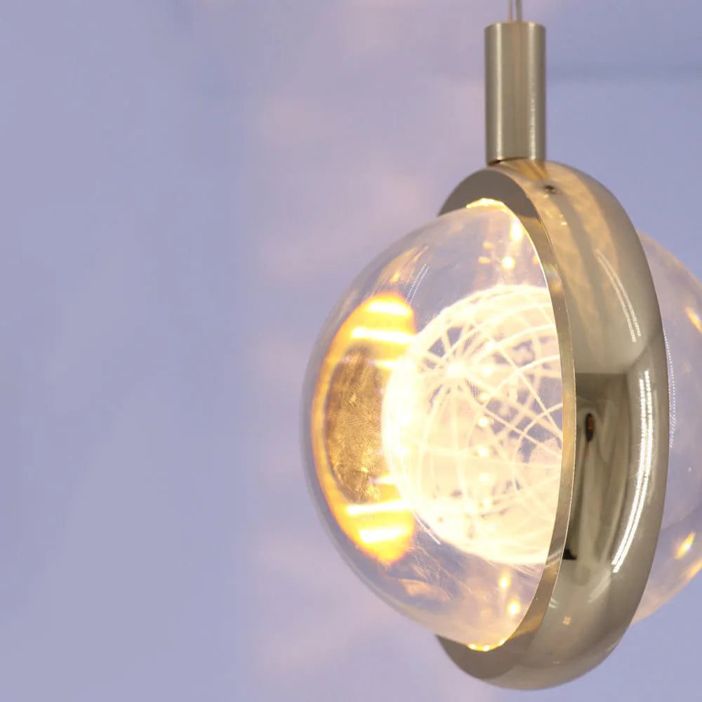 Kristy modern Spherical metal lampă suspendată, Aur