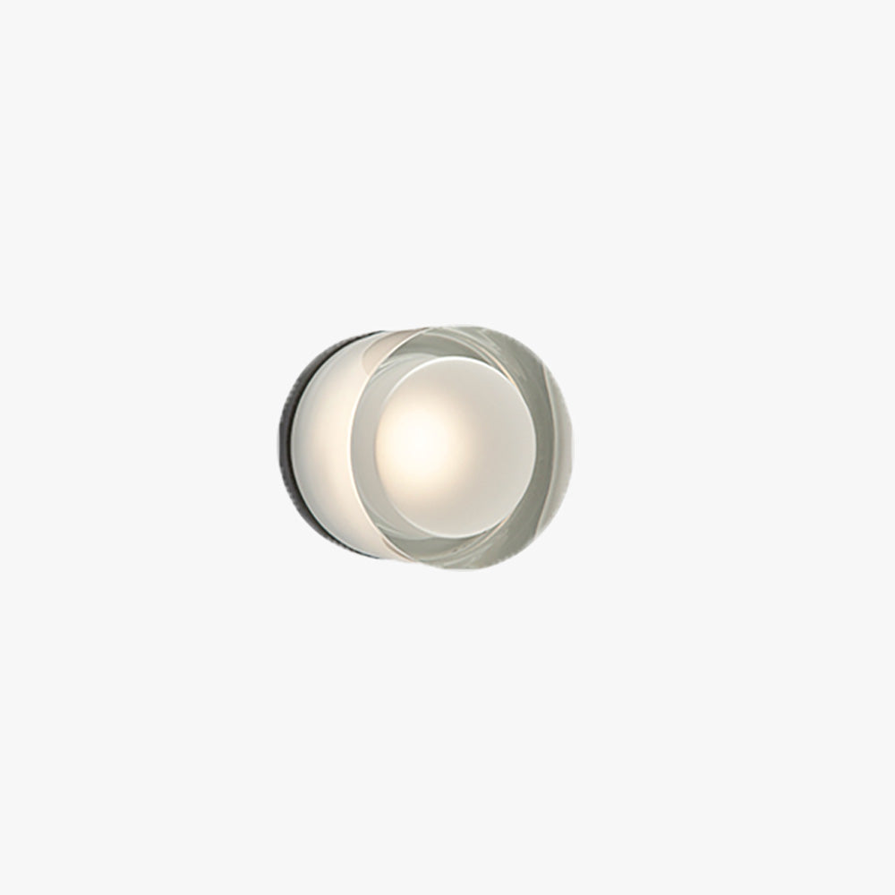 Ray modern Mini Drum metal/ aplică de perete pentru exterior, Transparent