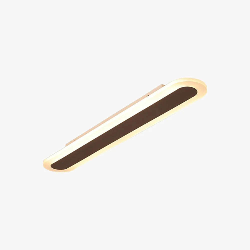 Arisha plafonieră aplicată minimalistă ovală liniară, alb/Cafea