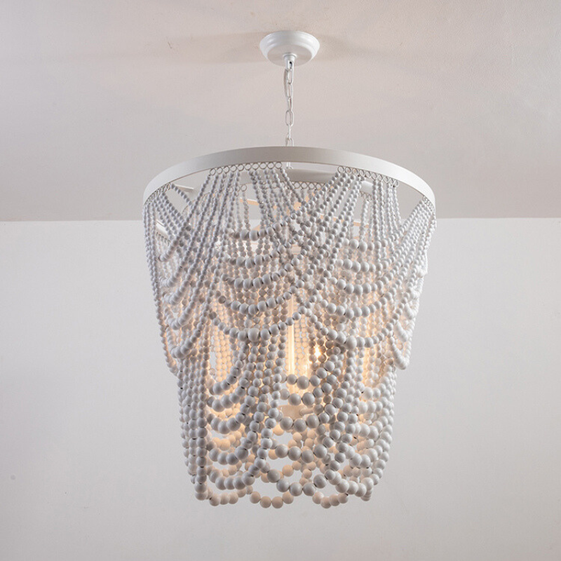 Muto lampă suspendată Boho LED / candelabru din lemn/metal