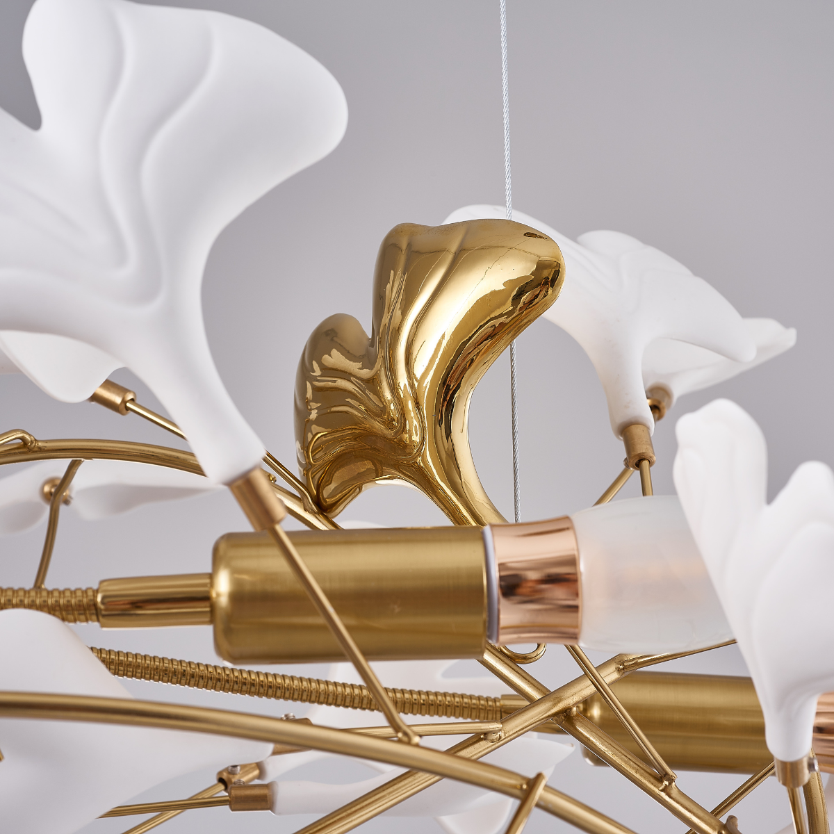 Olivia candelabru  de lux Ceramic Mare pentru hol, Gingko leaf, living, pentru foaier