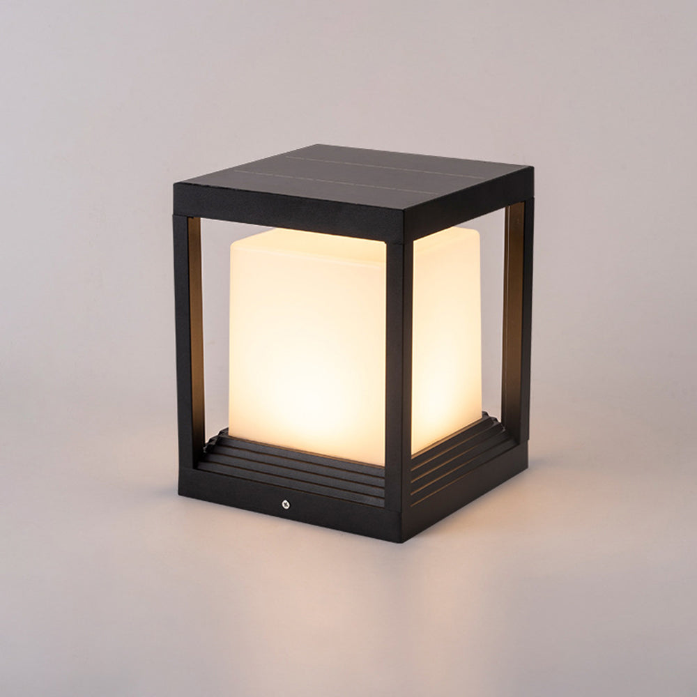Ray modern Rectangular metal Outdoor Lamps, negru