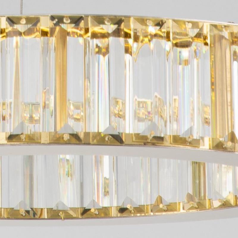 Kristy candelabru transparent din cristal, elegant, rotund