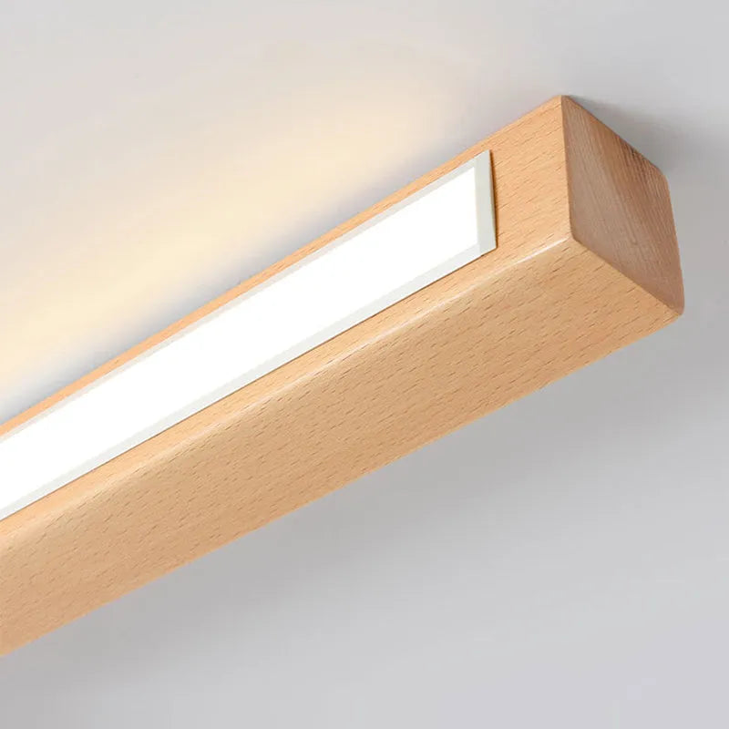 Arisha lampă de tavan liniară subțire, lemn