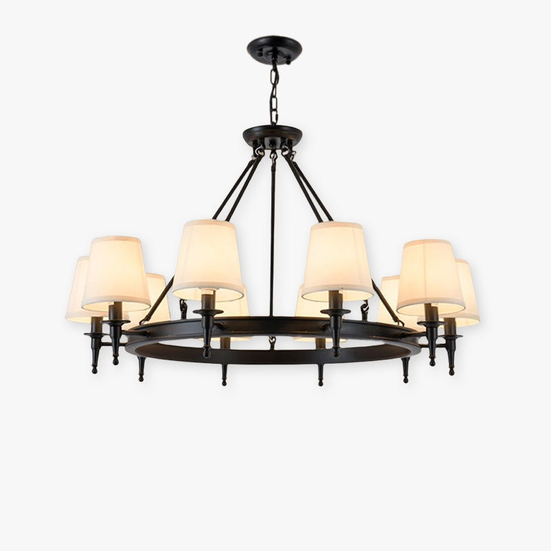 Silva candelabru  vintage din metal și țesătură, culoare neagră/cupru