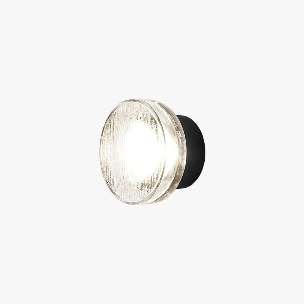 Ray aplică de perete pentru exterior modern mini abajur din metal și sticlă transparent