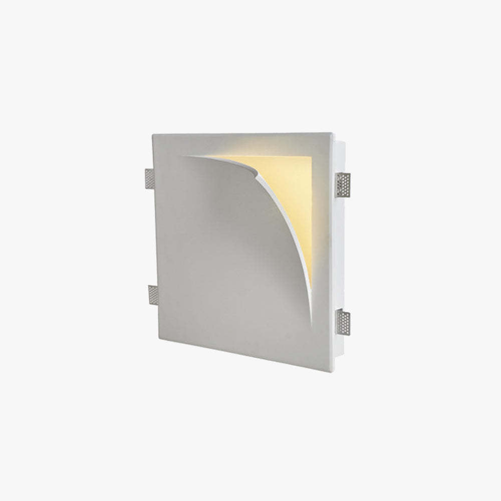 Aria aplică de perete modernă Recondusă din metal/Gips cu LED, alb