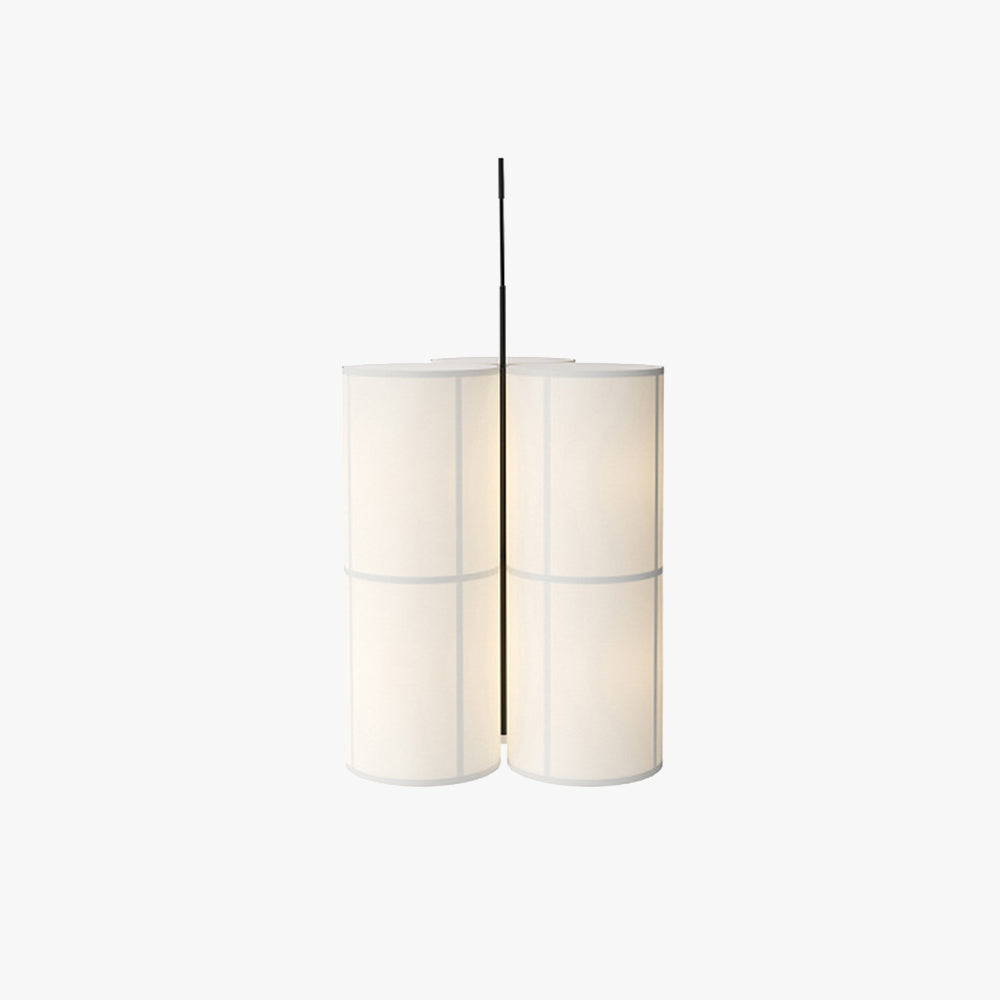 Ritta lampă suspendată Cilindrică, candelabru, Textil, Stil Japonez