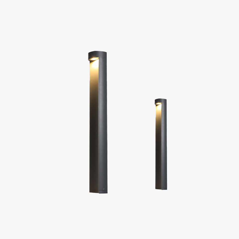 Ray lampă de drum cilindrică modernă pentru exterior, negru