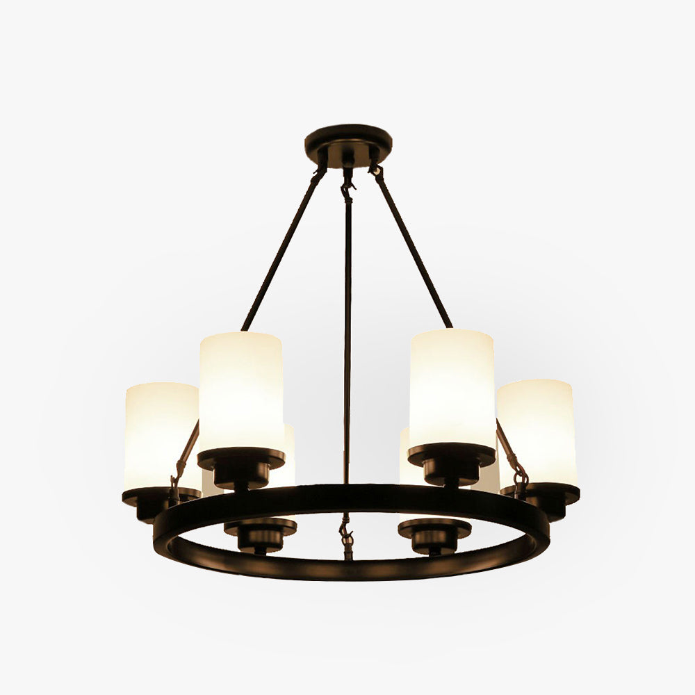 Silva candelabru Retro din metal negru și sticlă pentru living