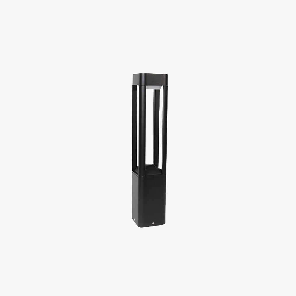 Ray lampă de drum pentru exterior dreptunghiulară din metal, neagră