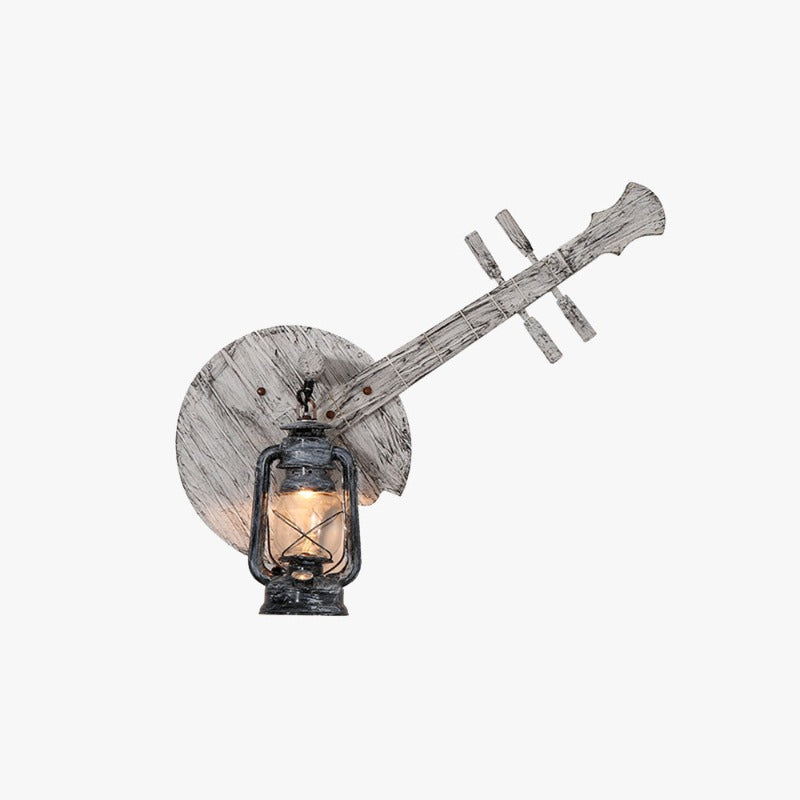 Epoch aplică de perete Lute Vintage Lantern lemn Gri, Sufragerie