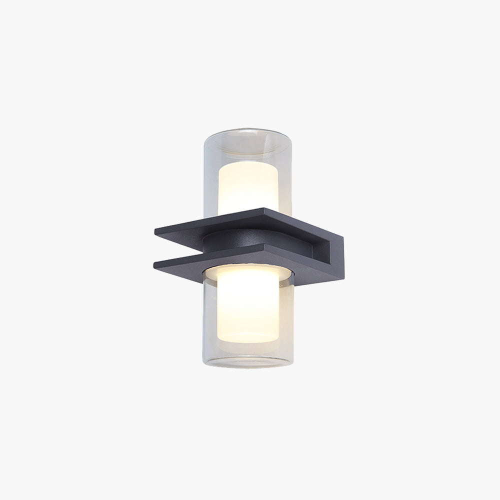 Ray aplică de perete pentru exterior modern 2 surse de lumină negru