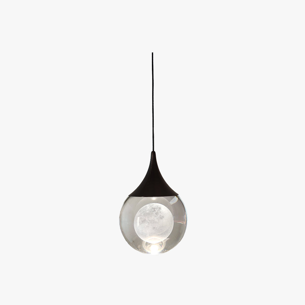 Aria lampă suspendată minimalistă metal Lunar, negru