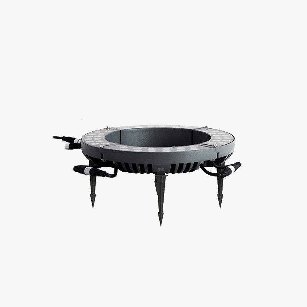 Ray modern lampă de sol pentru exterior din metal și sticlă neagră