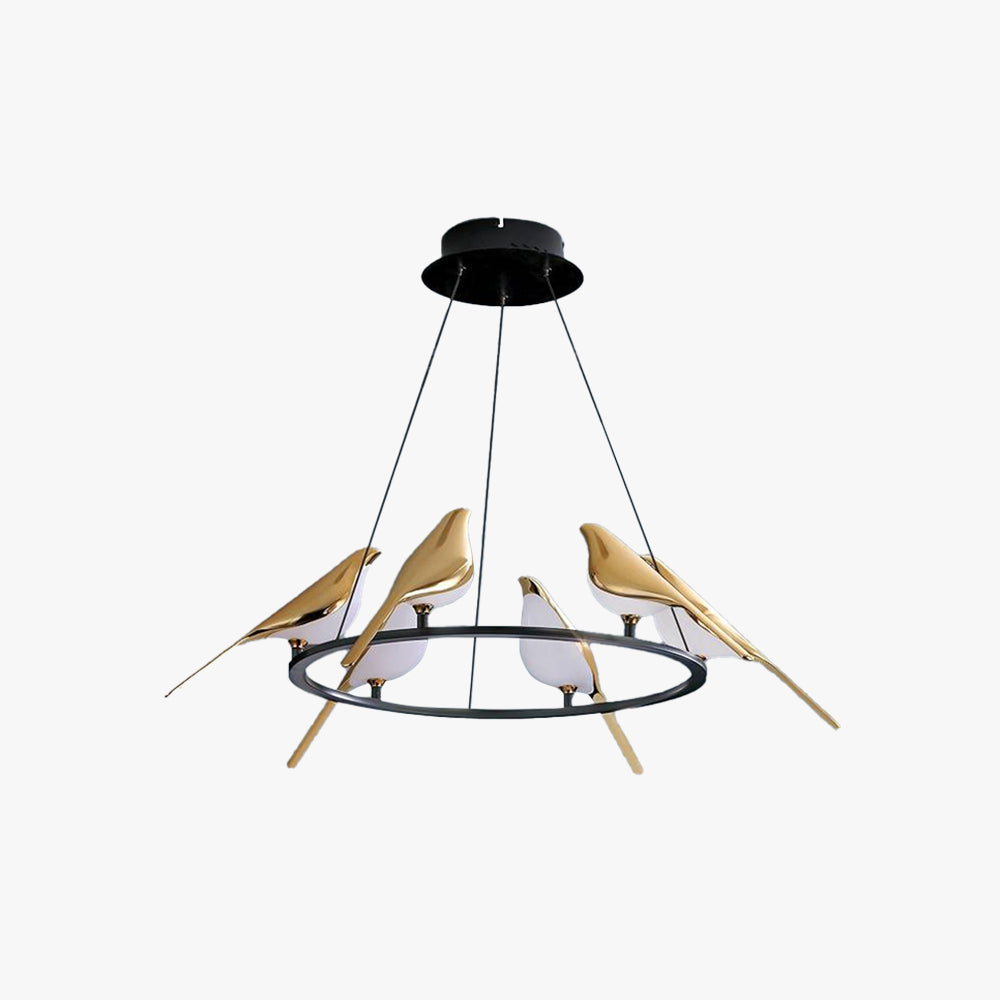 Arisha modern Bird lampă suspendată, aurie și neagră, stil 2