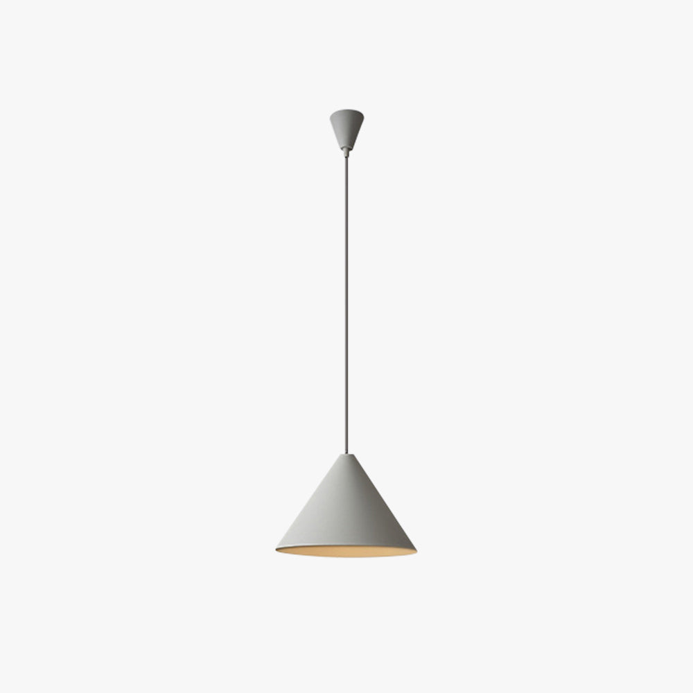 Arisha lampă suspendată gri din metal, minimalistă, conică