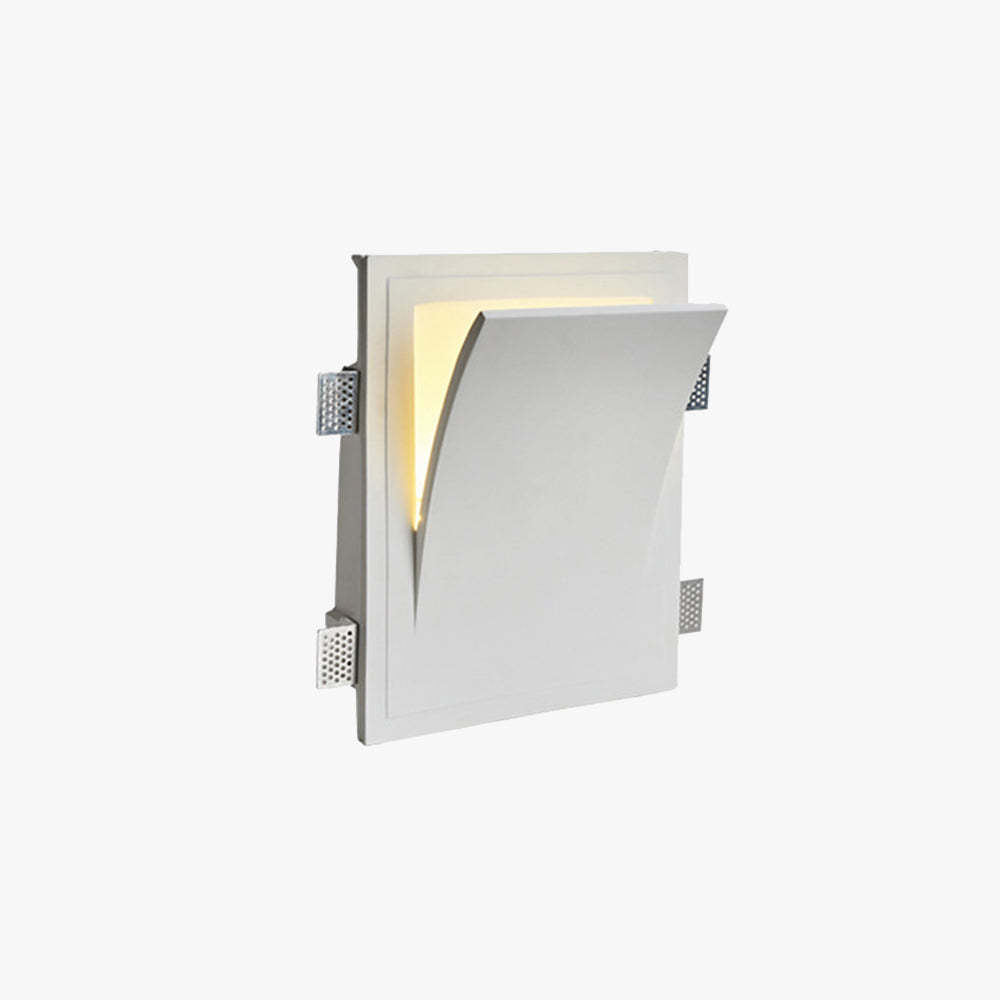Aria aplică de perete modernă Recondusă din metal/Gips cu LED, alb