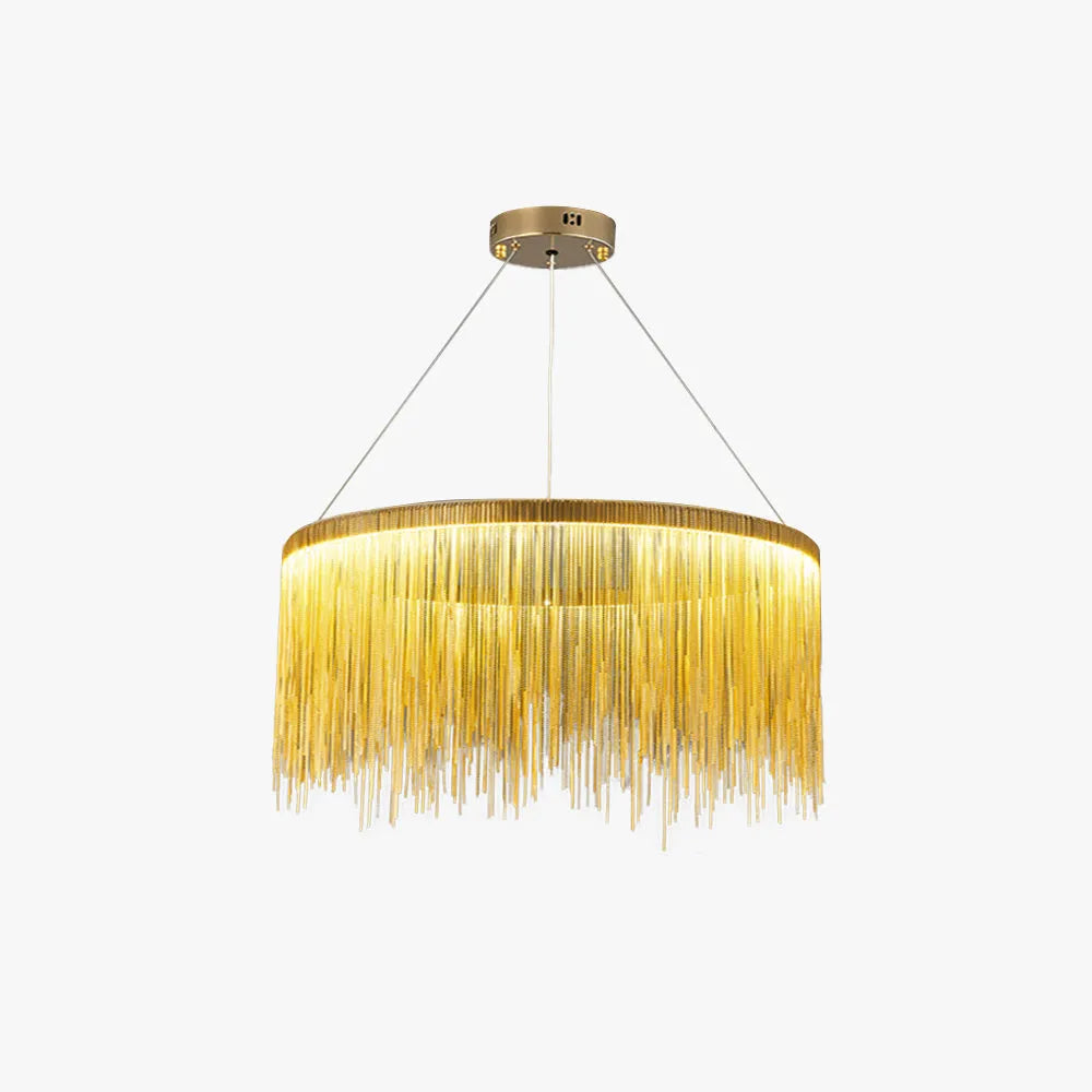 Arisha Tassel Chain Art Deco lampă suspendată Argintiu/Aur living/Hall
