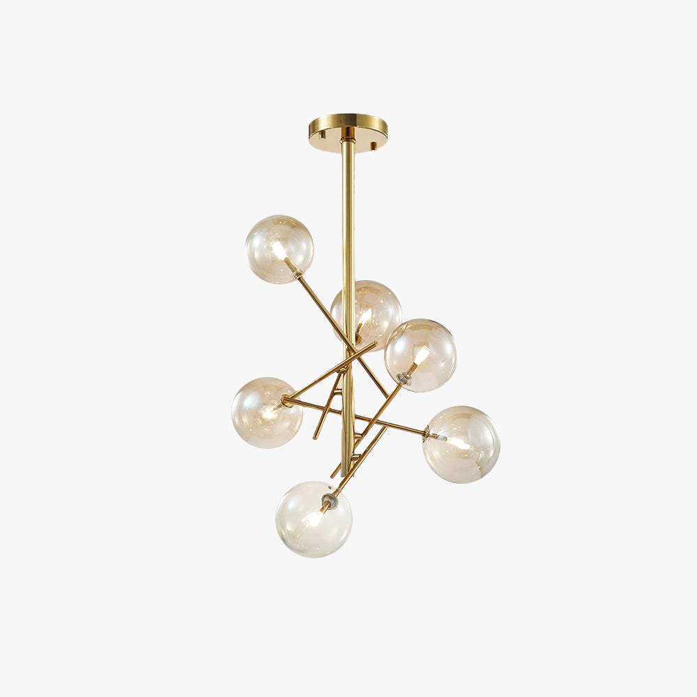 Valentina Bubble ramură sticlă/metal candelabru, pentru bucătărie/sufragerie