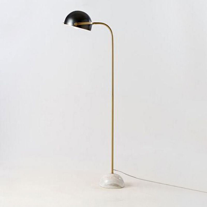 Eryn lampadar Semi Circular Retro/minimalist, metal/marmură, negru, dormitor