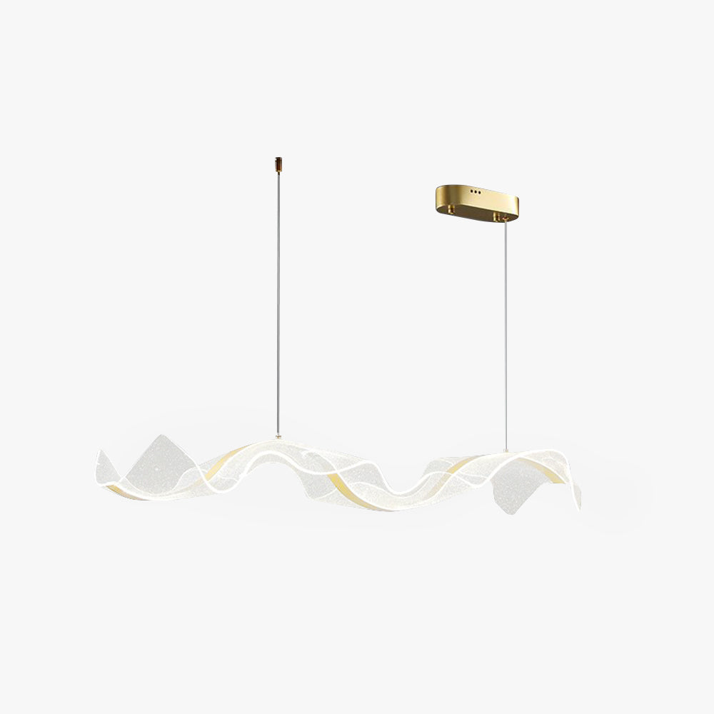 Kristy lampă suspendată Designer Unde , alb/Aur, Sufragerie