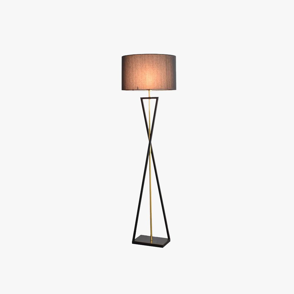 Baines Tripod lampadar, negru & Flaxen, L 158CM