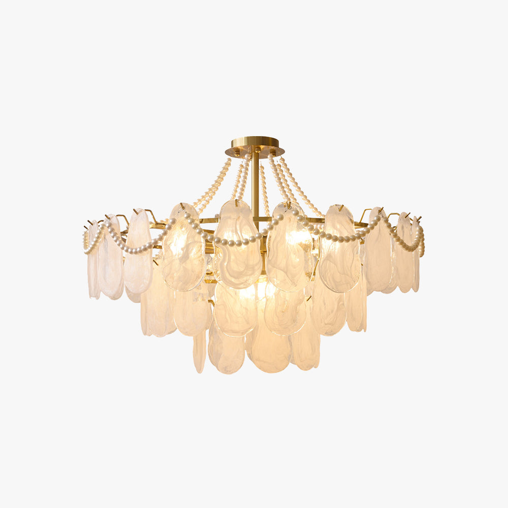 Kristy candelabru Elegant Pearl/sticlă/metal, alb