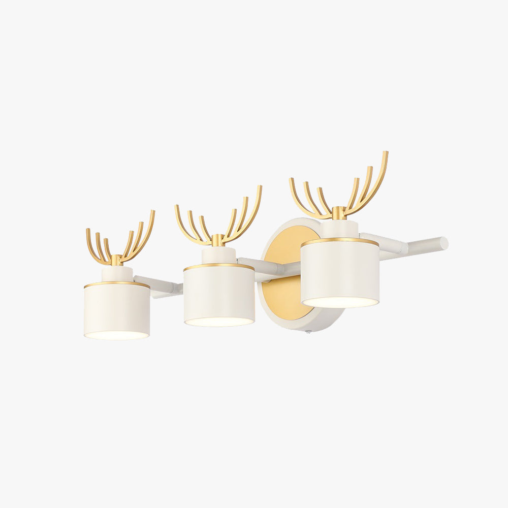 Arisha modern Deer metal/aplică de perete, Aur & alb, baie