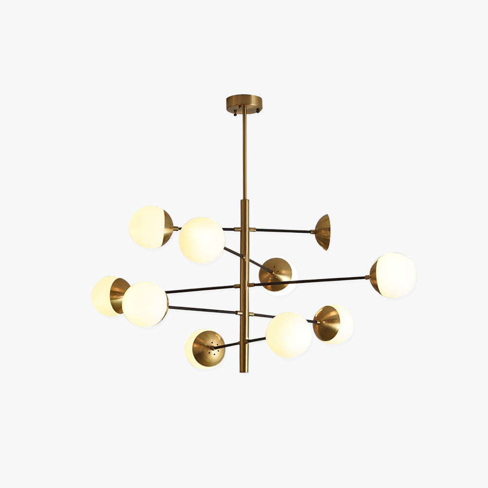 Valentina lampă suspendată Nordic Multi glob metal/sticlă, Aur