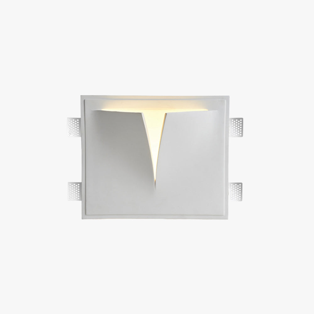 Aria aplică de perete modernă Recondusă din metal/Gips cu LED, alb