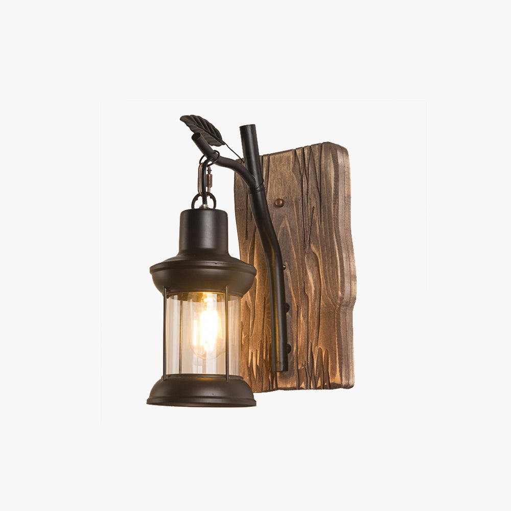 Epoch Vintage Branches Lantern aplică de perete, metal/lemn, negru, sufragerie