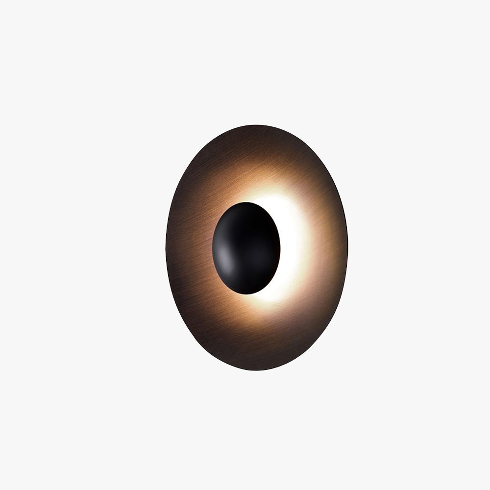 Ray Designer aplică de perete pentru exterior rotundă din metal, maro/alb