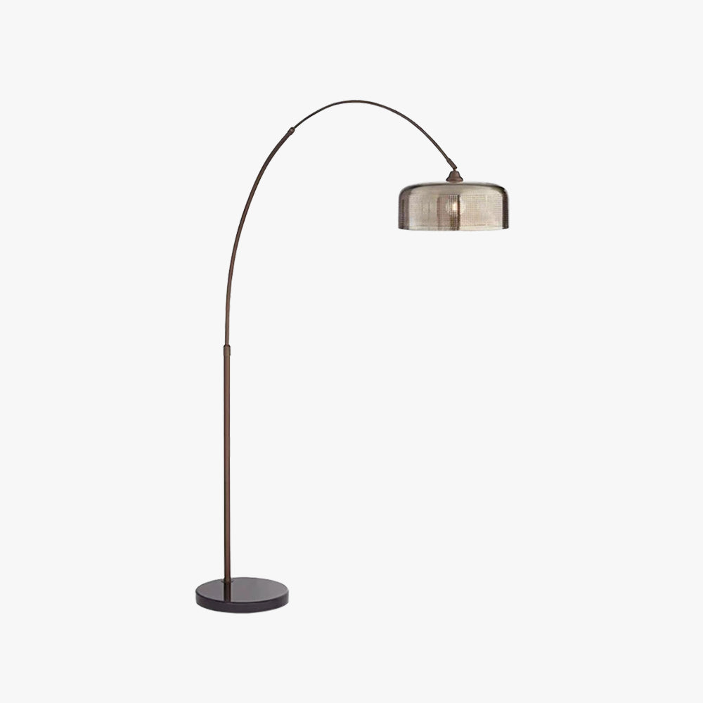 Hailie lampadar maro din metal, retro, curbat