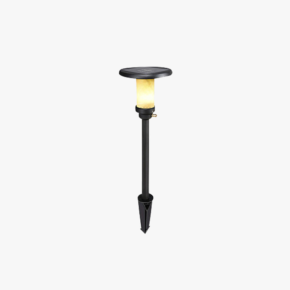 Ray lampă de sol modernă din metal/marmură pentru exterior, negru