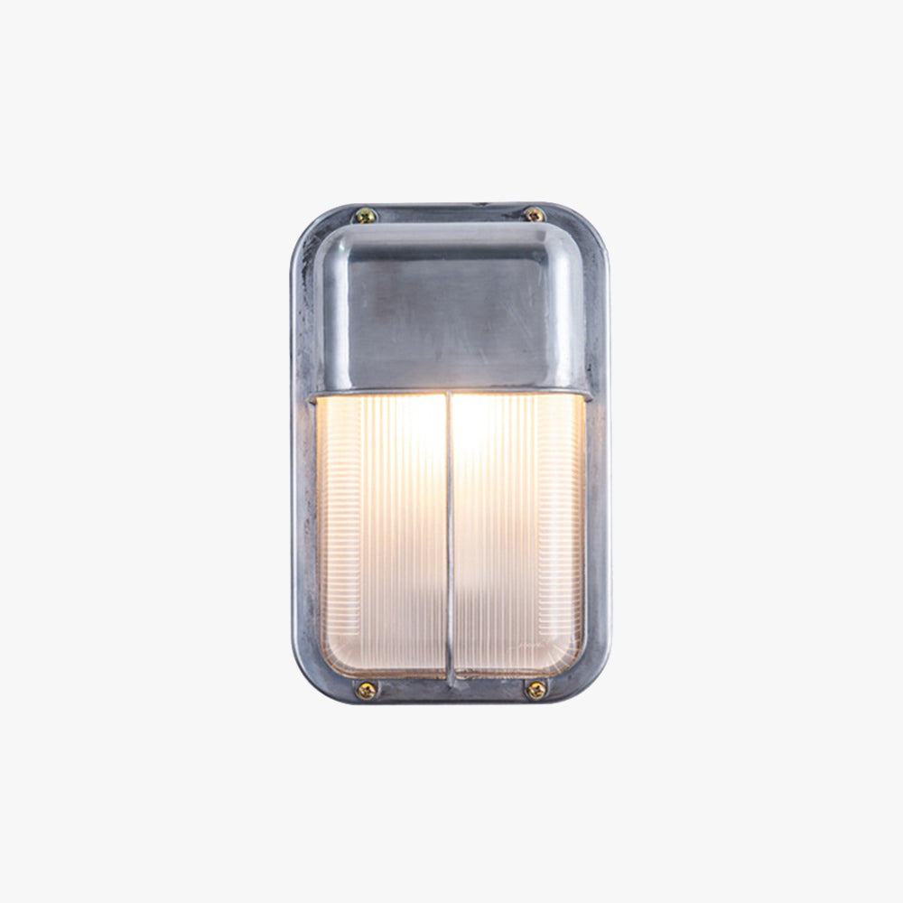 Wyre aplică de perete din metal și sticlă, geometrică, modernă, pentru exterior