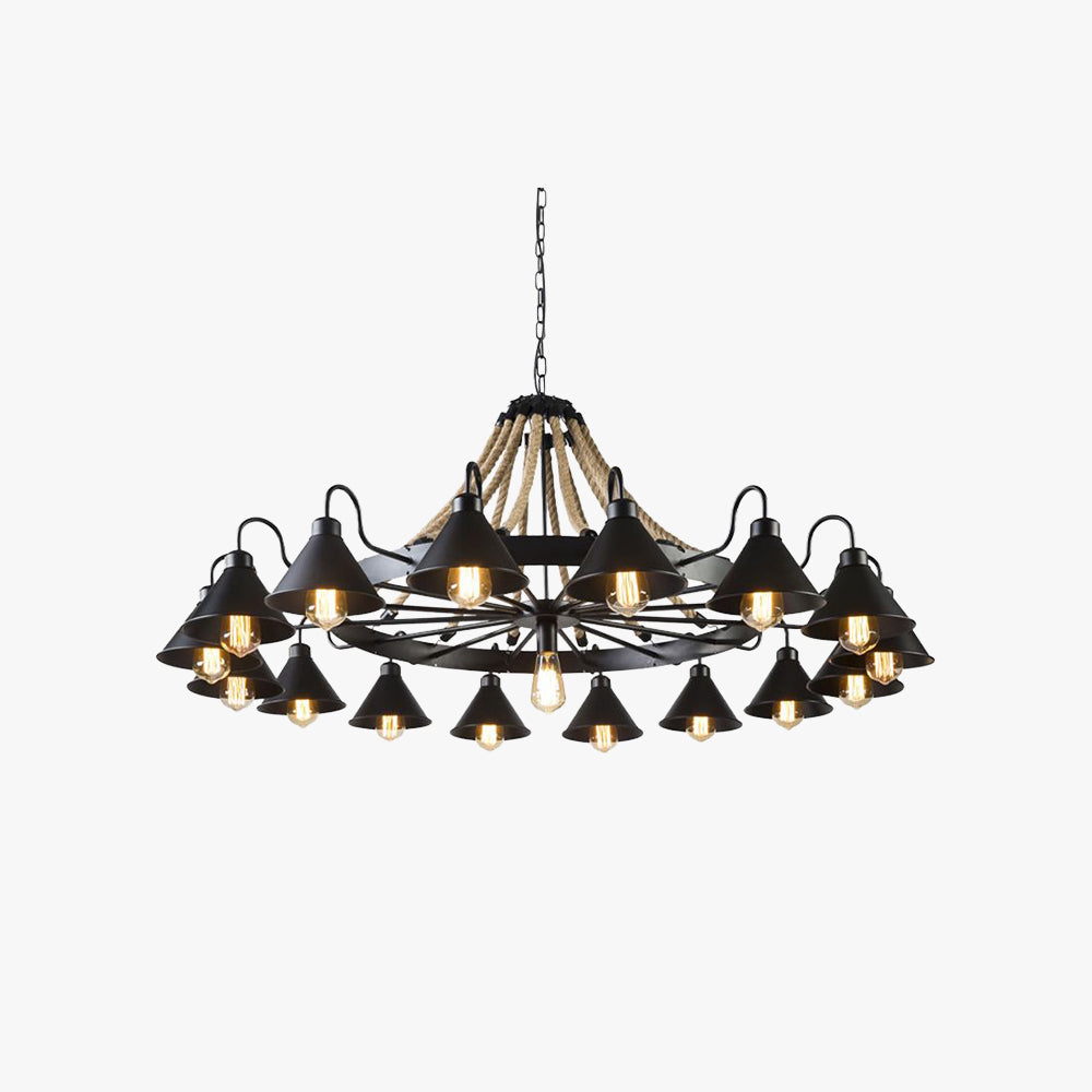 Epoch candelabru din frânghie, vintage, industrial, pentru living