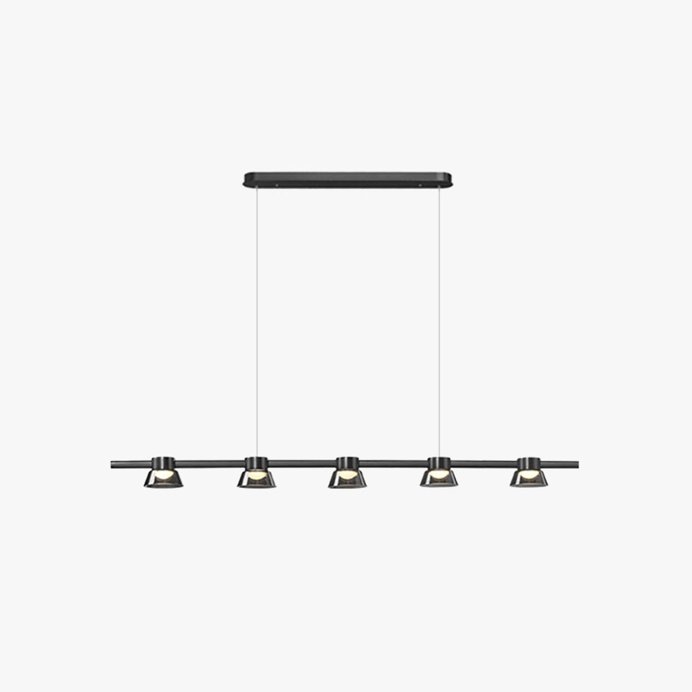 Arisha lampă suspendată neagră din metal, modernă, liniară