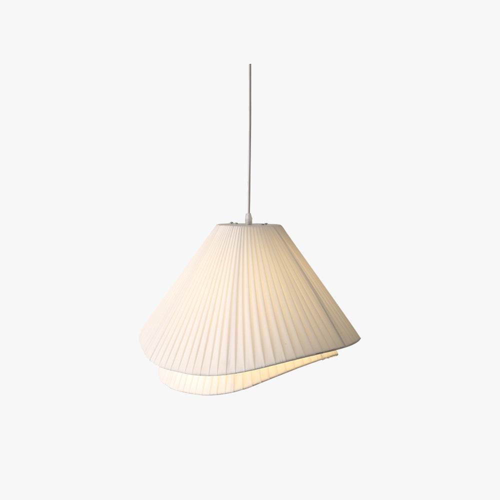 Ritta lampă suspendată minimalistă cu dublă suprapunere din țesătură LED, alb