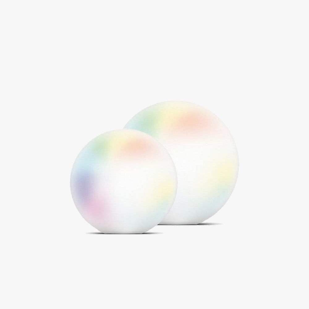 Ray corp de iluminat pentru exterior alb din rășină, minimalist, cu glob, LED