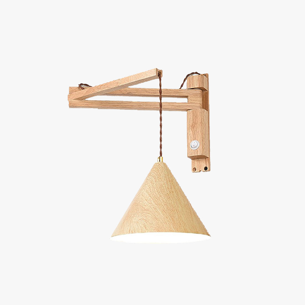 Muto aplică de perete lampă de perete reglabilă, lemn/metal, 2 Culoare, living
